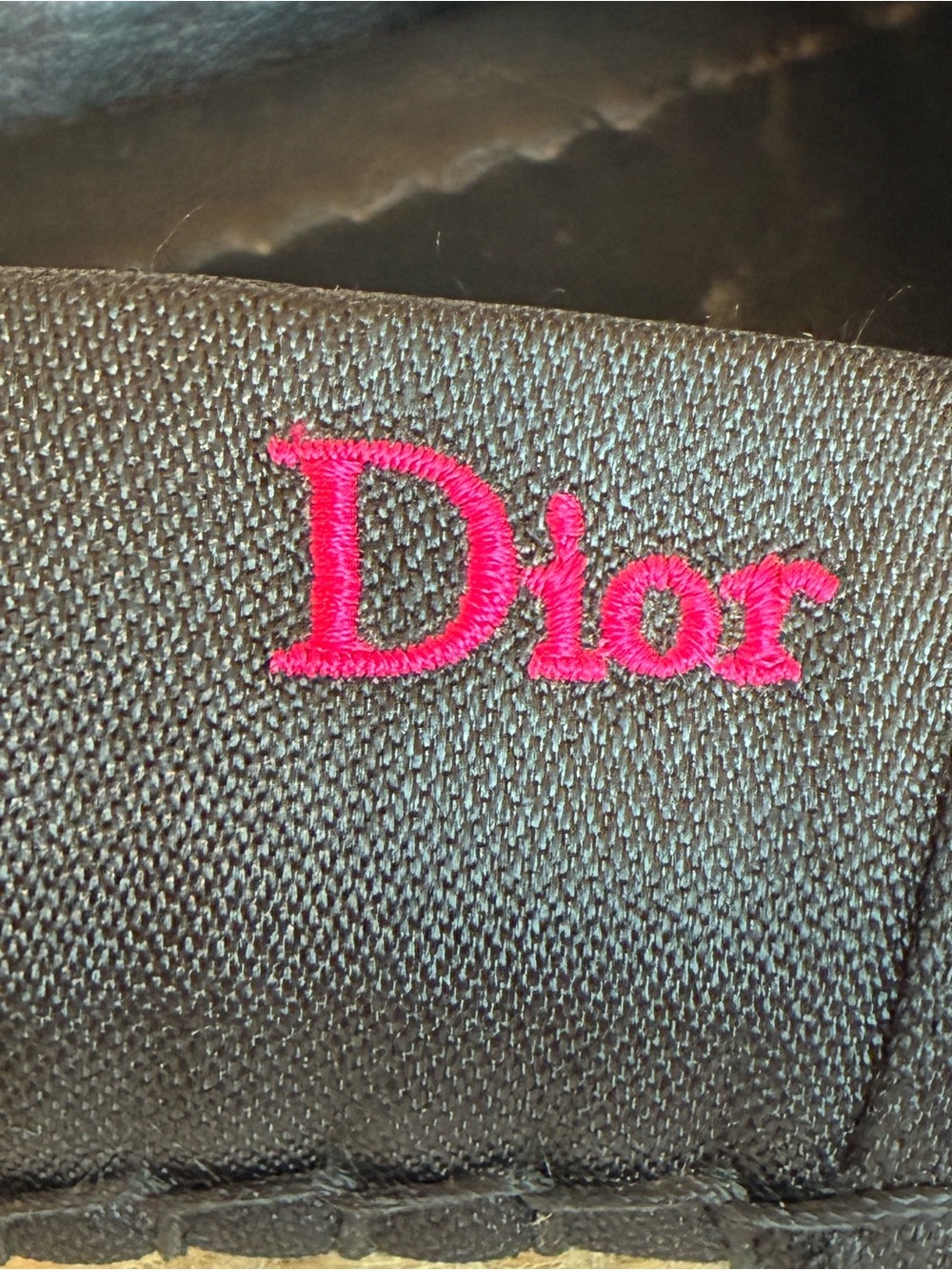 Dior Black Espadrilles with Pink & Green Sequin Floral Embellishments - Picture 6 of 7